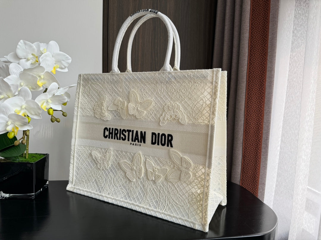 Large CD Book Tote 42cm Butterfly Zodiac White mysite