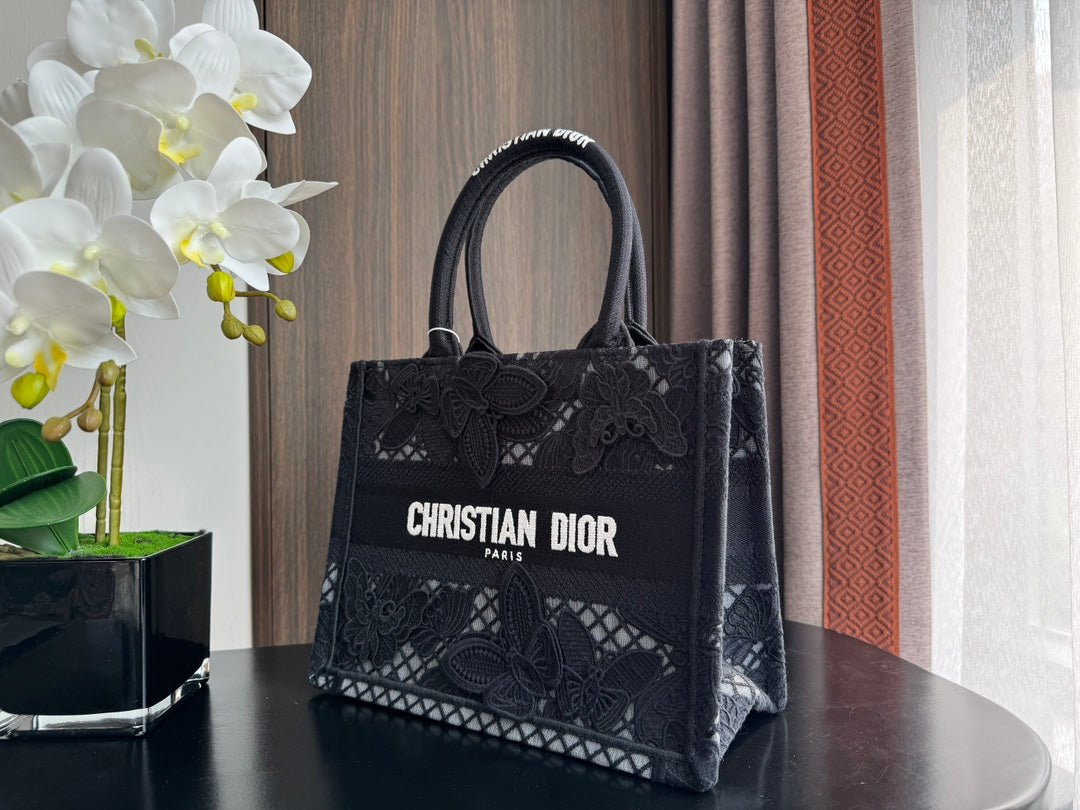 Small CD Book Tote 26.5cm Butterfly Zodiac Black mysite