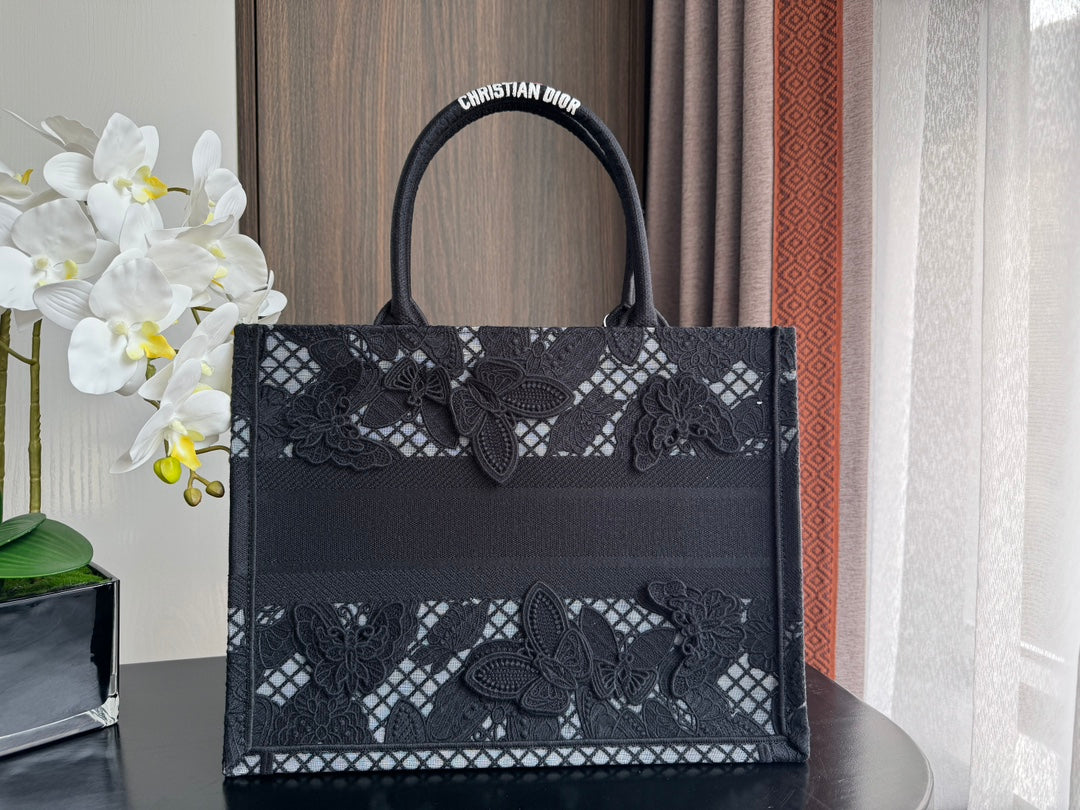 Medium CD Book Tote 36cm Butterfly Zodiac Black mysite