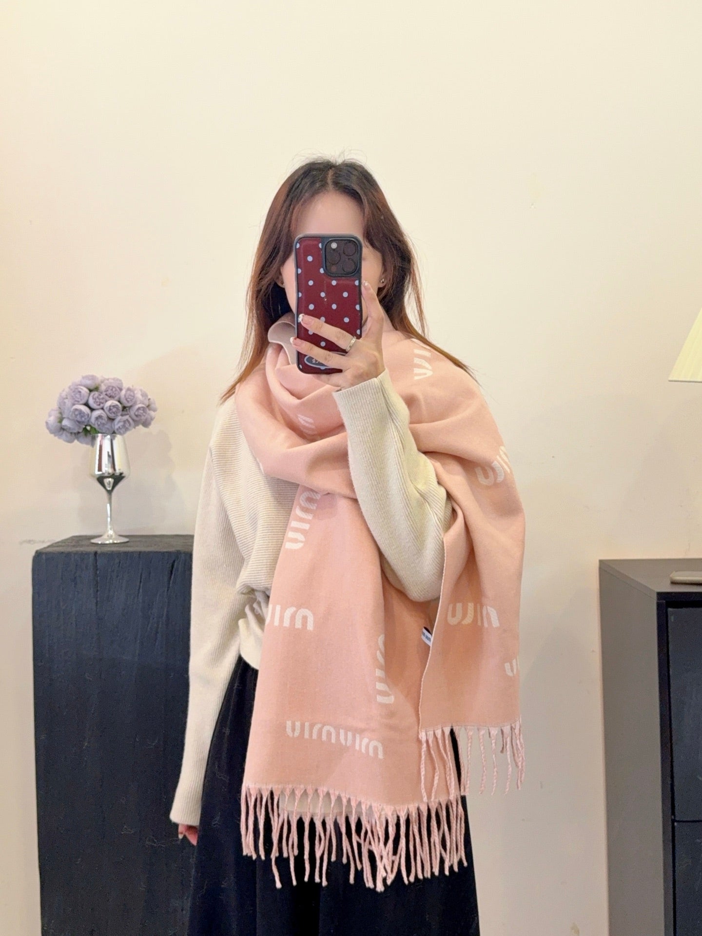 Unique Knit Pattern Cashmere Scarf-20 mysite