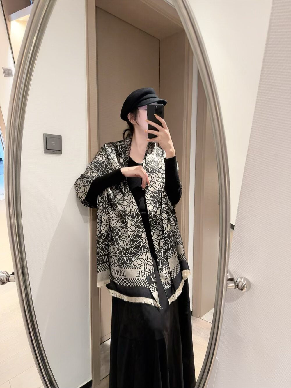 Premium Double-sided Cashmere Fringed Scarf-25 mysite