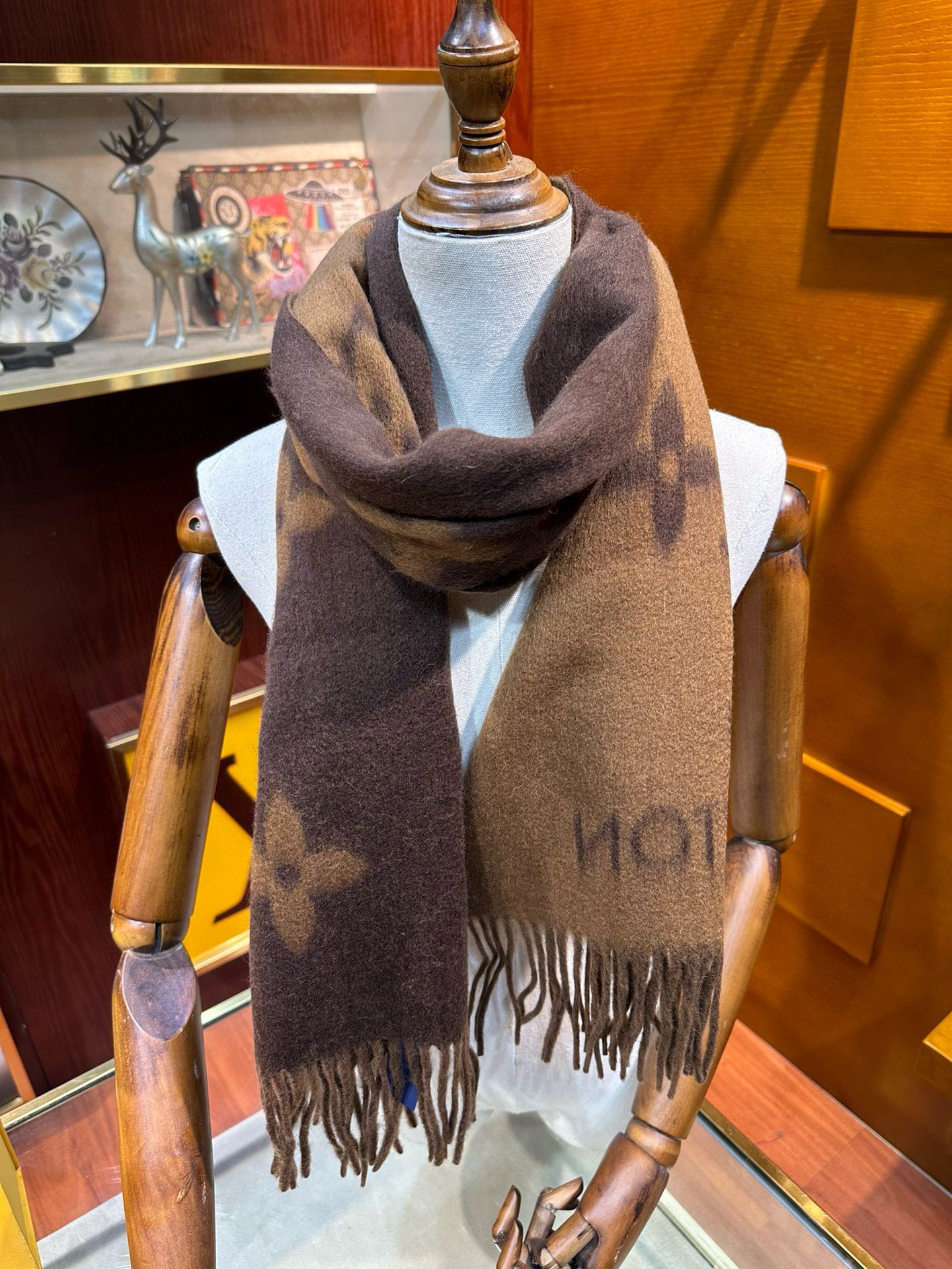 Unique Knit Pattern Cashmere Scarf-7575s mysite